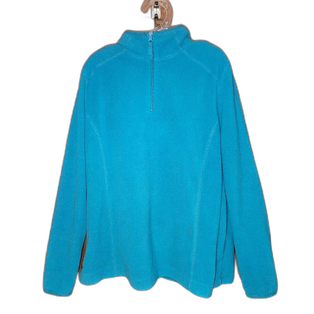 Women’s Zip-Up Fleece Jacket Size XL | Soft‎ Cozy Lightweight Blue Layer